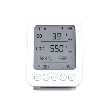 Prijenosni Bluetooth SIM IAQ monitor Co2 Co tlak zraka nadmorska visina Hum i Temperatura za vozila vanjski Unutarnji Co2 monitor detektor Co